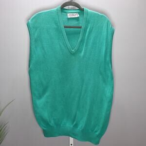 Vintage Titleist Collection Golf Vest XL Green‎ 100% Cotton Made in USA